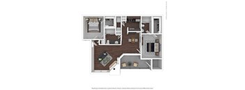 B3 Floor Plan at Infinity on the Mark, Dallas, TX, 75243
